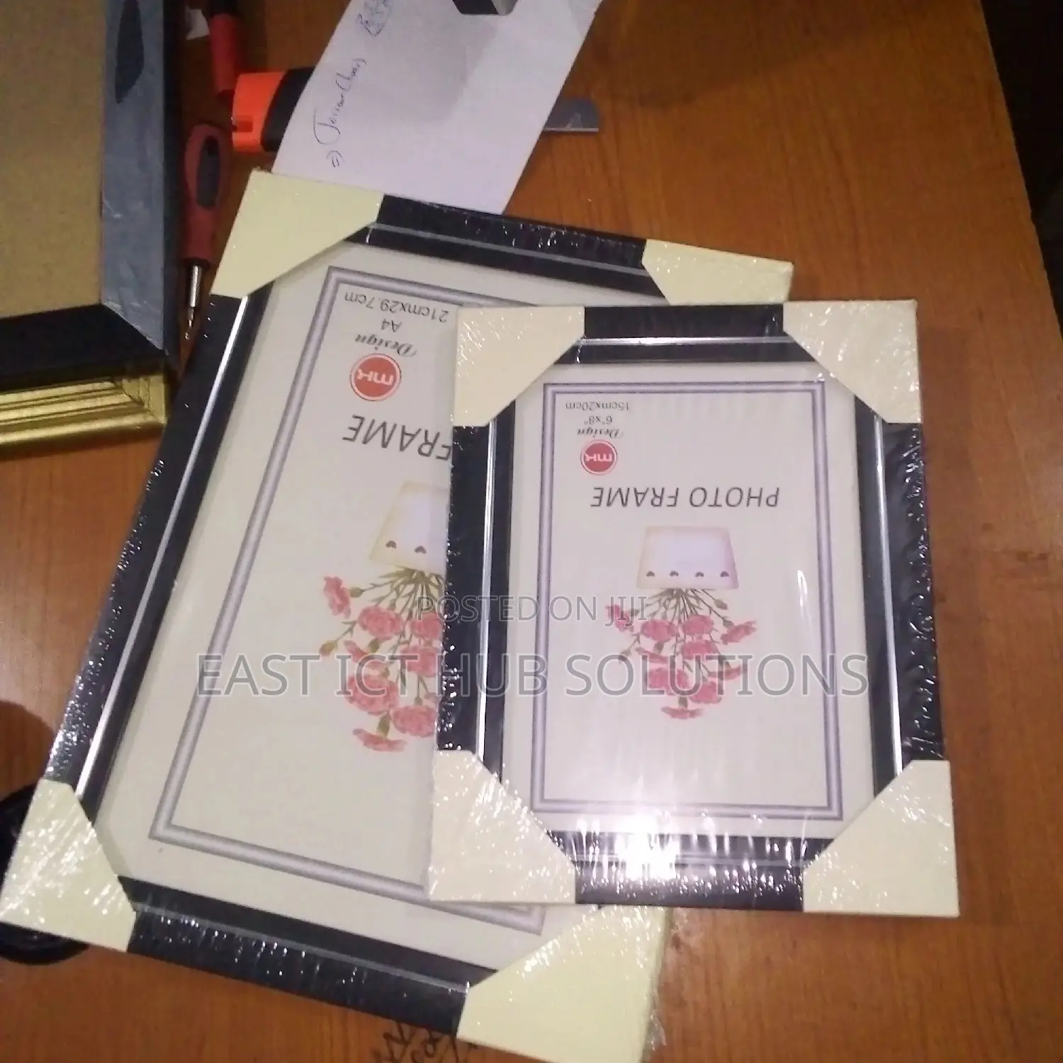 A4 Black Frames With Silver Lining