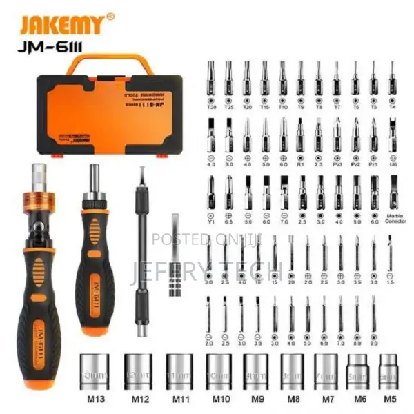 JAKEMY JM-6111 69 IN 1 Professional Tool Set With Rotatable