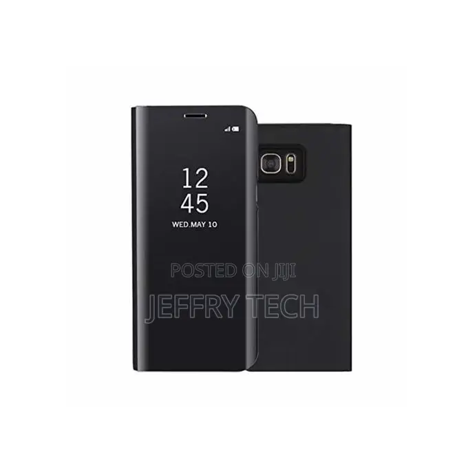 Clear View Flip Cover for Samsung Galaxy Note 5 - Black