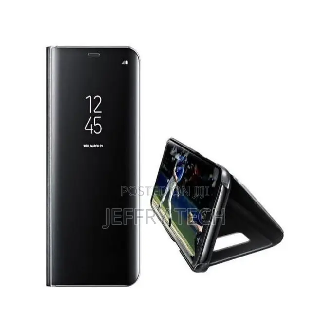 Clear View Flip Cover for Samsung Galaxy Note 5 - Black