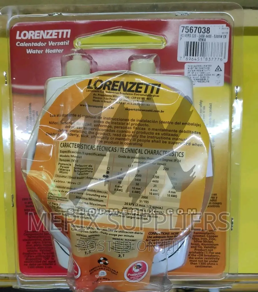 LORENZETTI Undersink Water Heater For Sinks/Lavatories/Bidet