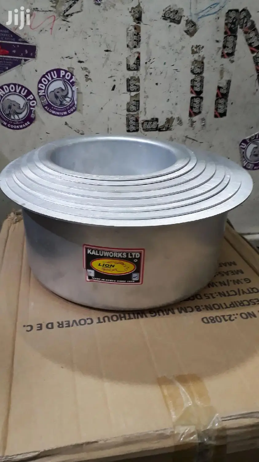 8pc Aluminium Kaluworks Sufuria and 8pc Lid