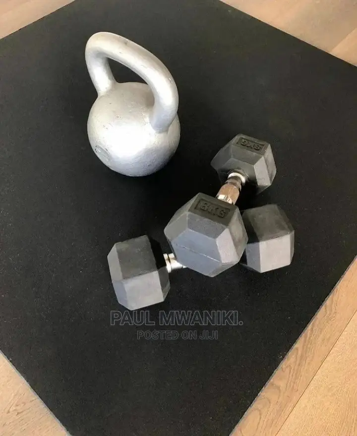 1 Sqm 15mm Thick Heavy Duty Rubber Gym Floor Tiles.