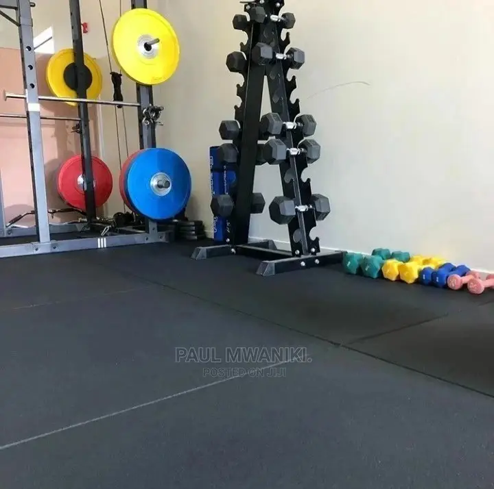 1 Sqm 15mm Thick Heavy Duty Rubber Gym Floor Tiles.