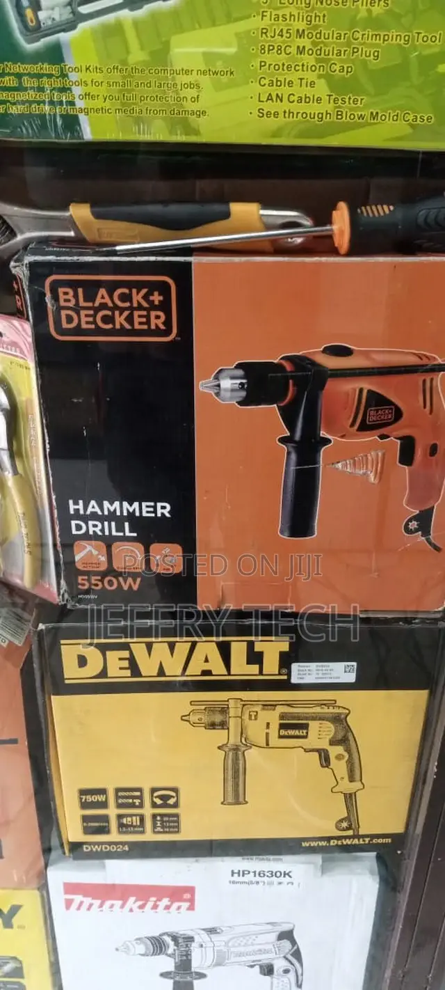 Black & Decker - 550W 1cm Variable Speed Hammer Drill