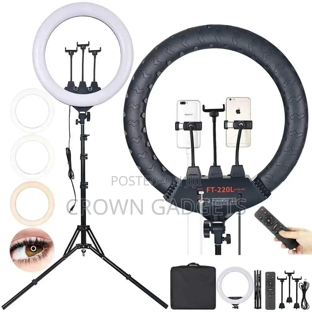 18-inch SMD LED Ring Light Dimmable Lighting Kit With 78.7-i