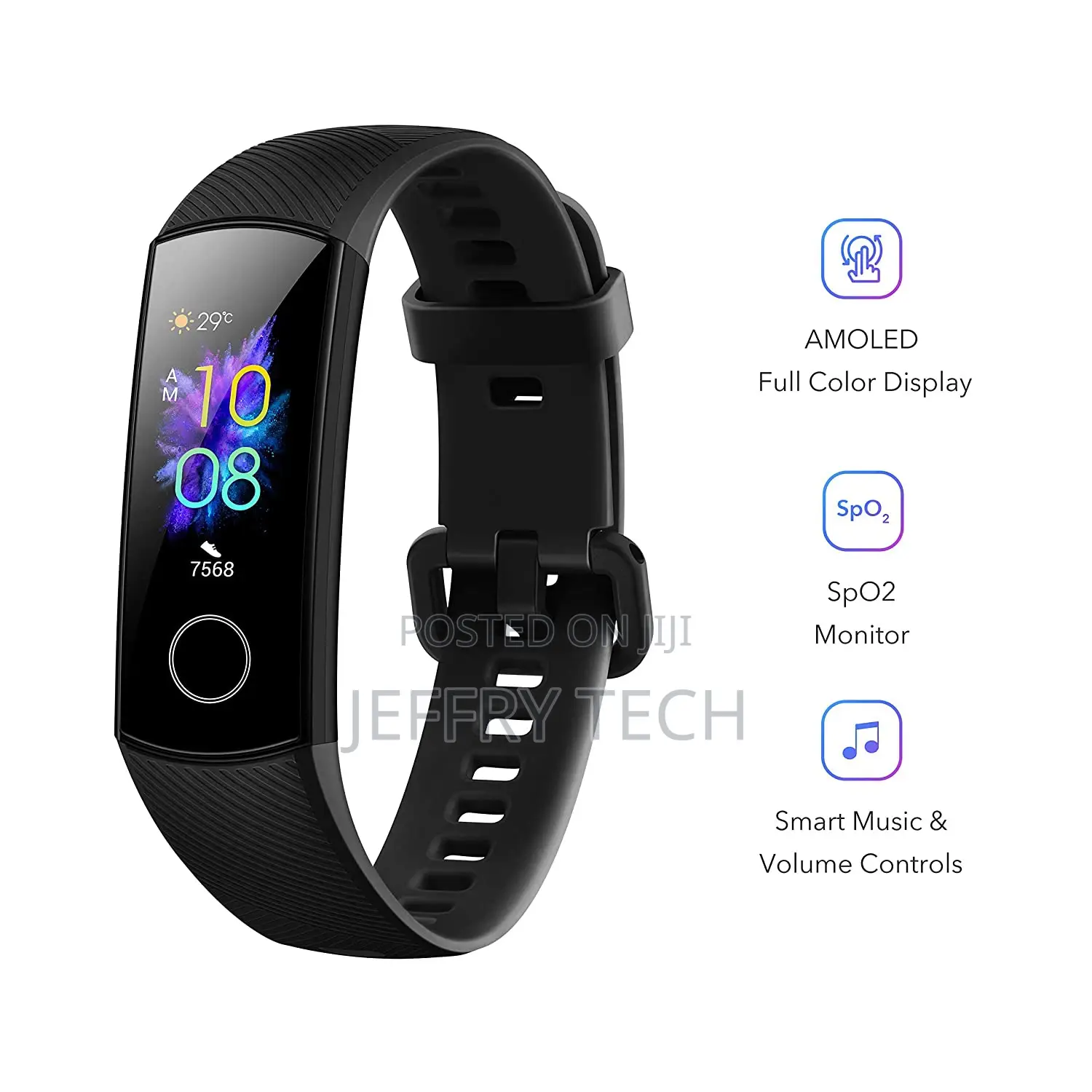 HONOR Band 5 (Meteoriteblack)- Waterproof Full Color AMOLED