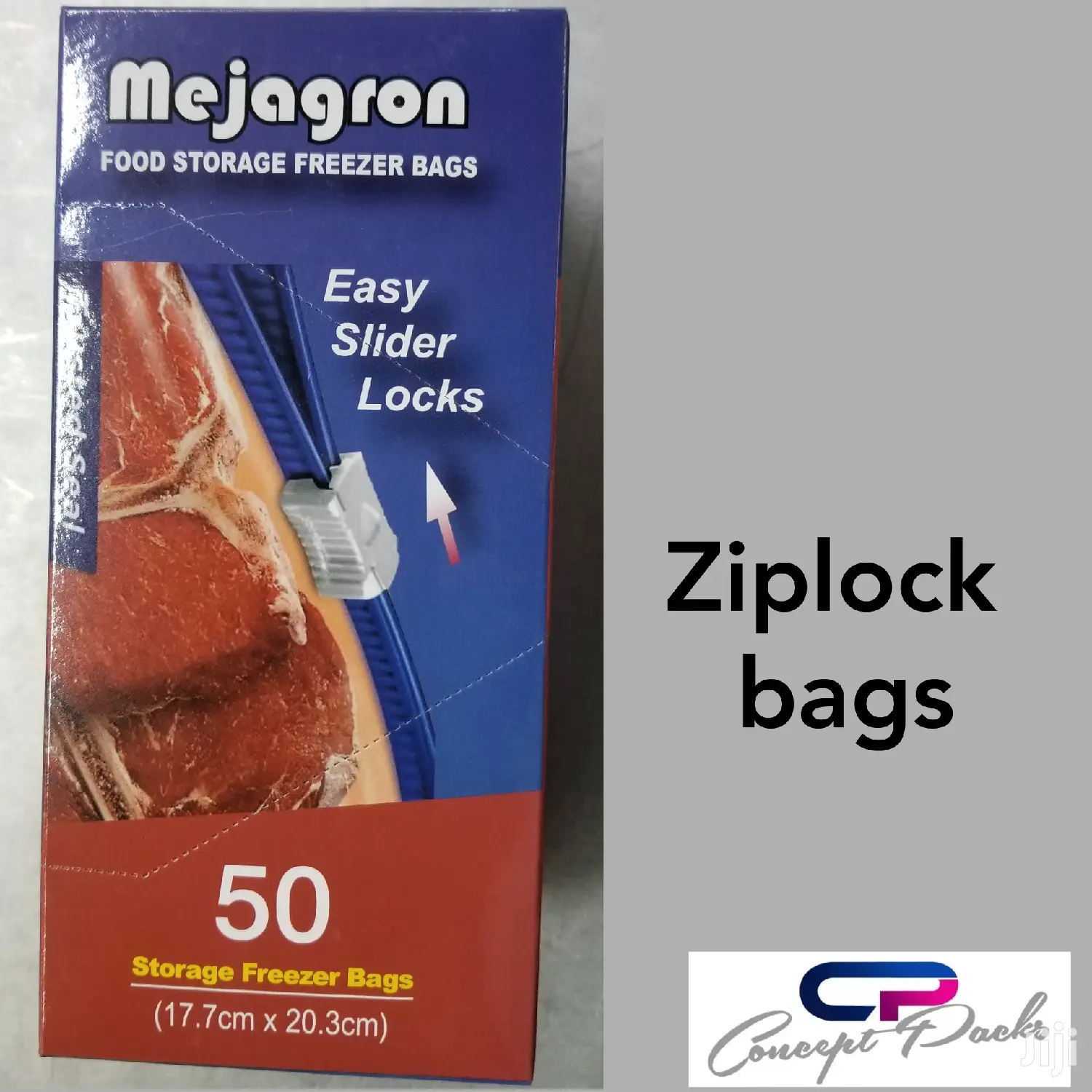 50pcs-(1.3kgs)Ziplock Slider Storage Bags