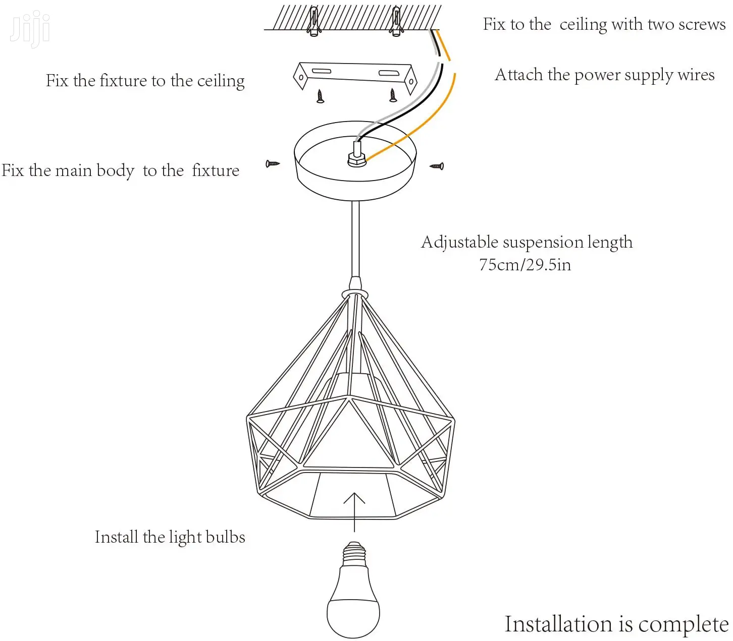 Metal Cage Pendant Light
