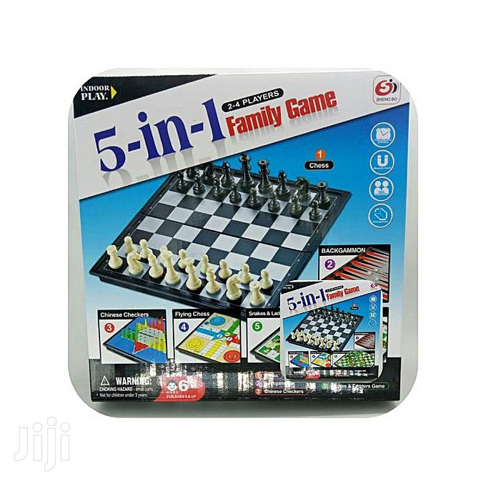 5 In 1 Family Game-chess, Snake& Ladder,