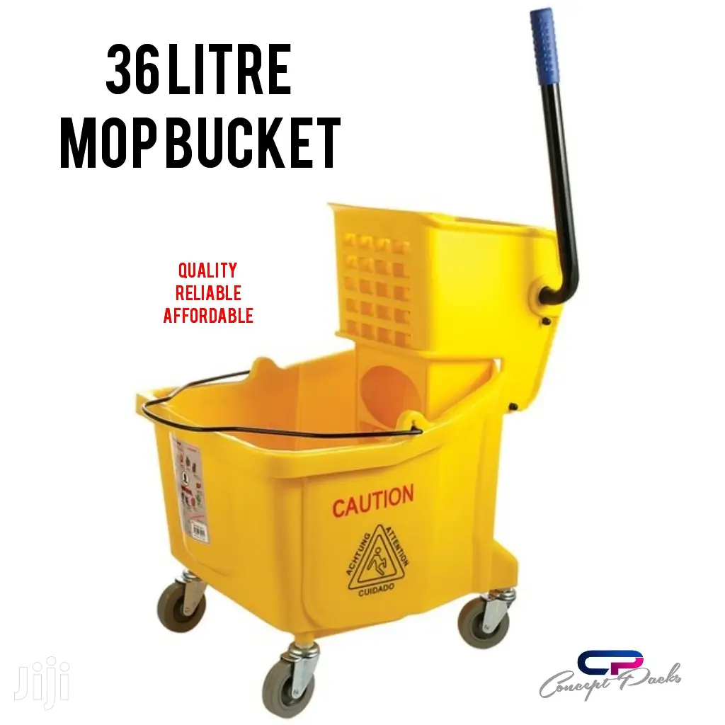 36 Litre Mop Bucket With Wheels Wringler