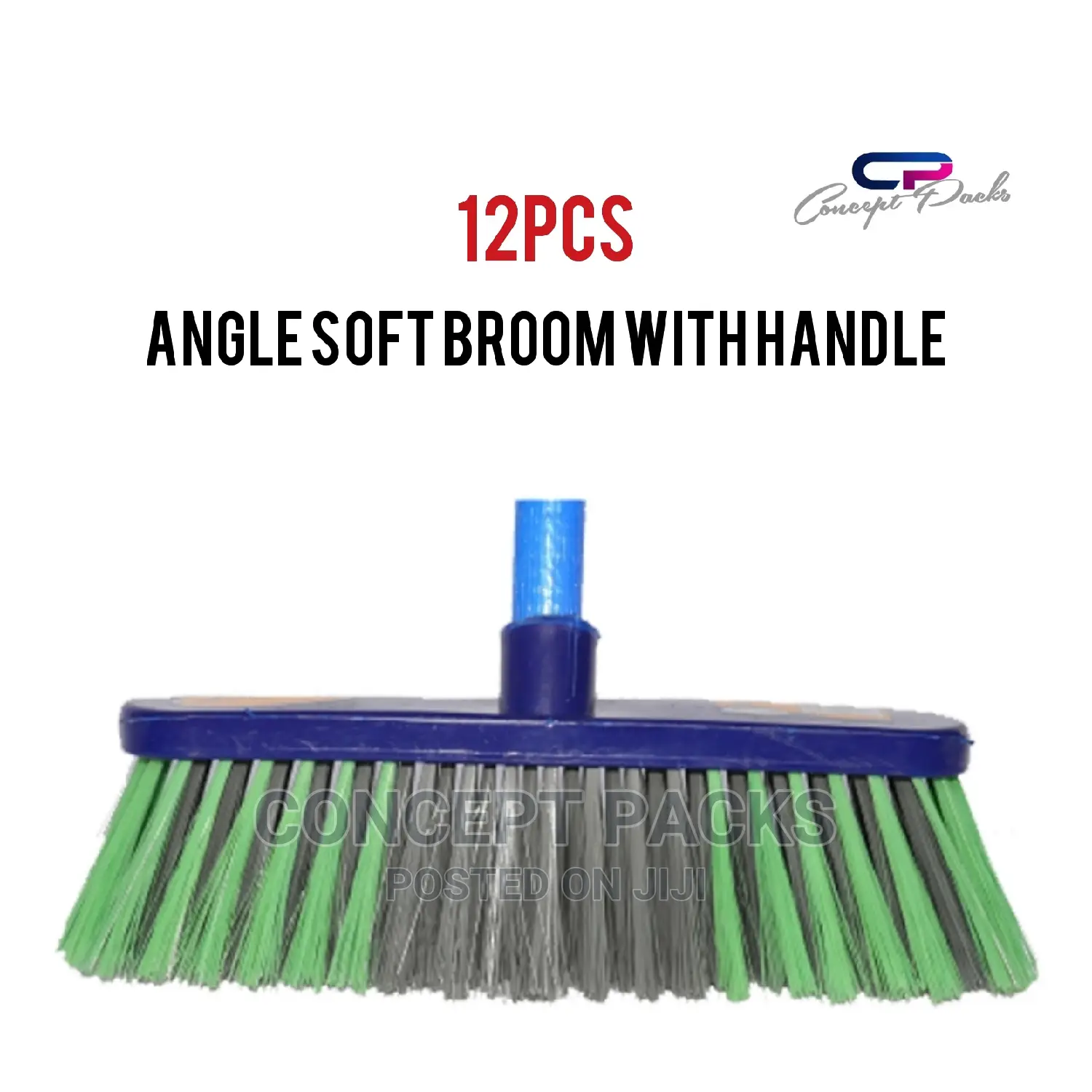 12pcs - Angle Soft Broom With Handle