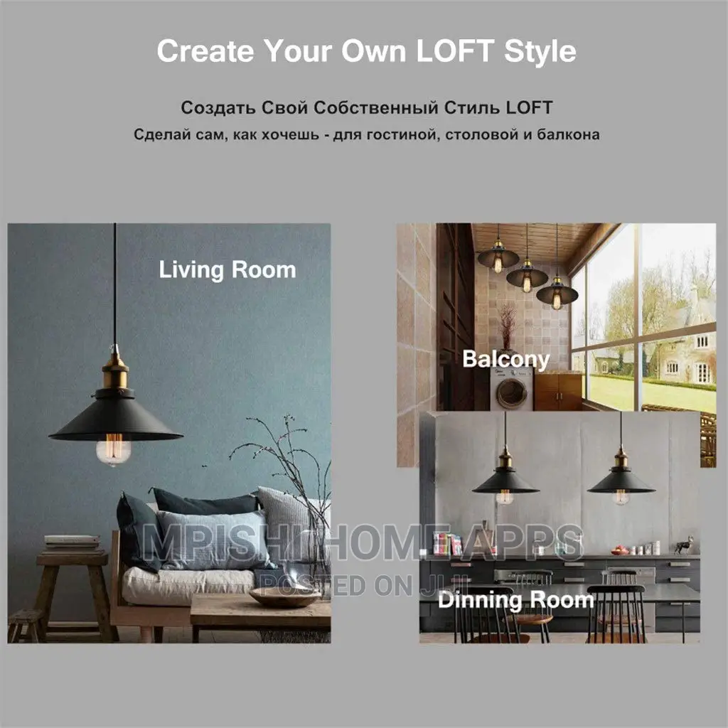 3pcs Vintage Pendant Light Set