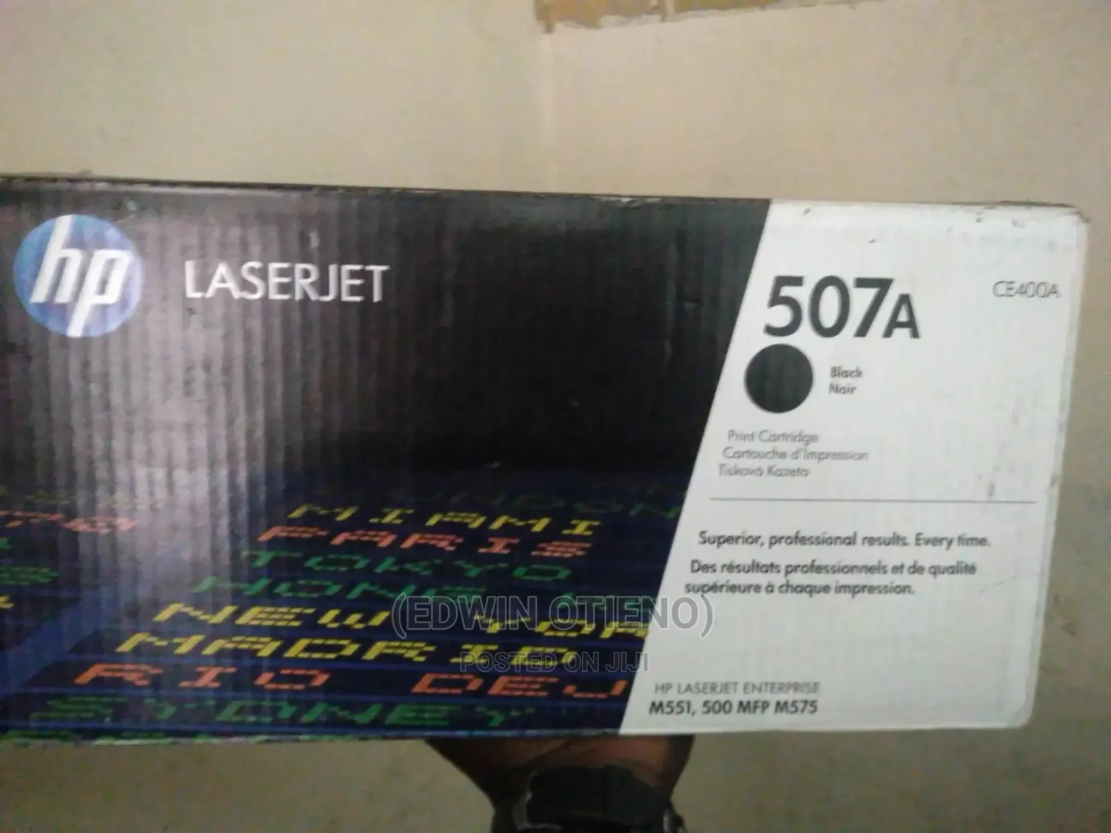 HP 507A Black Laserjet Toner Cartridge, CE400A