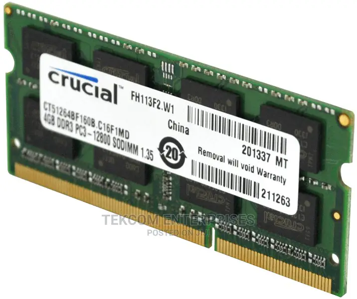 Crucial Laptop RAM DDR3L 4GB 1600