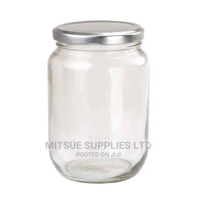 6 Storage Glass Jar 720ml With Silver Lids