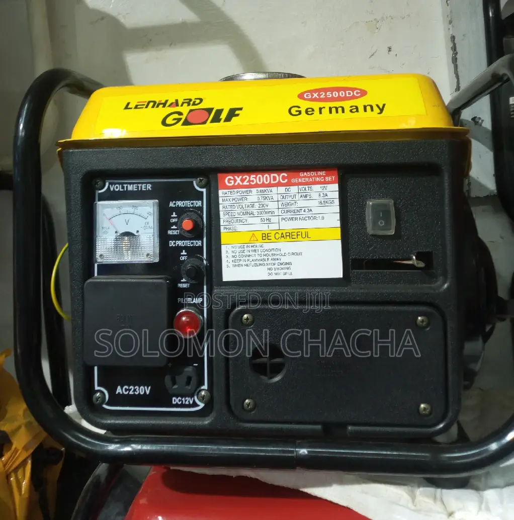 750w Golf Generator Capacity of Tank 5litres