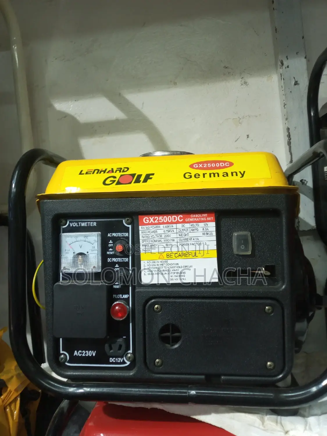 750w Golf Generator Capacity of Tank 5litres