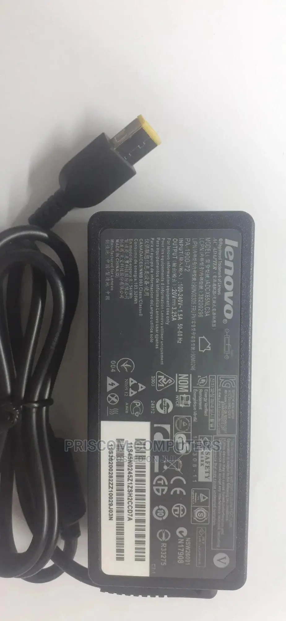 Lenovo Laptop Charger - USB PORT 20V,3.25A