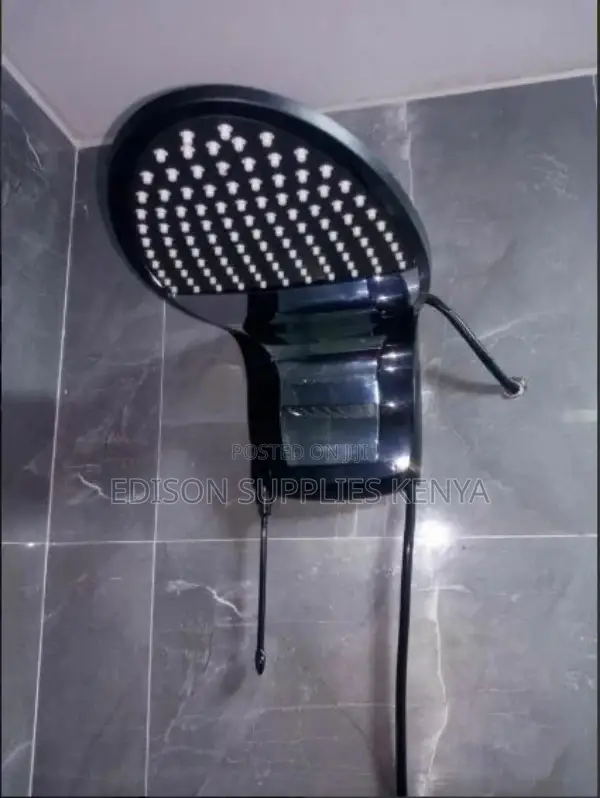 Lorenzetti Acqua Wave Ultra Instant Shower Black Chrome Acqua Storm
