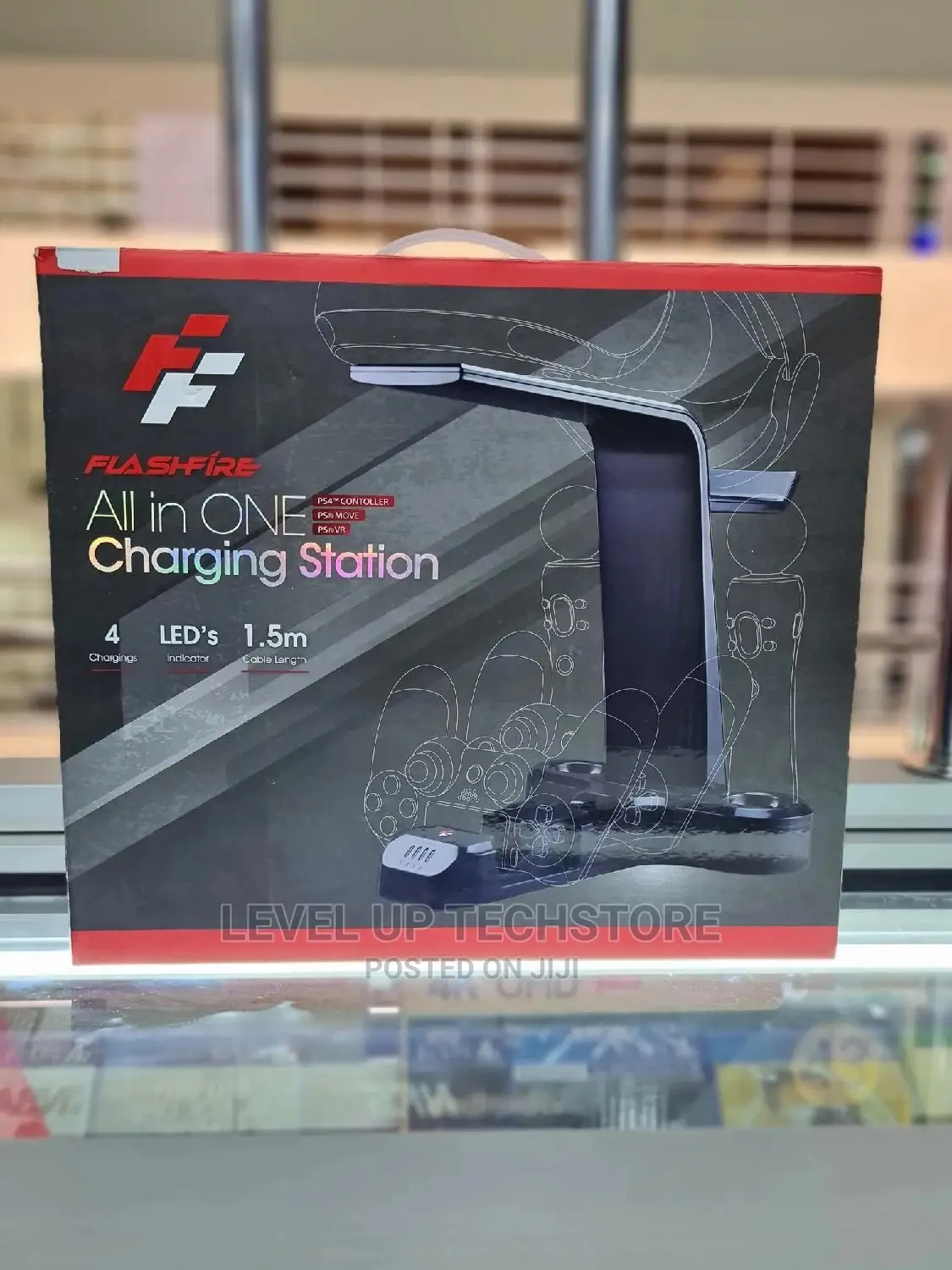 Flash Fire Charging Dock for PS Pads, Motion Move PS VR