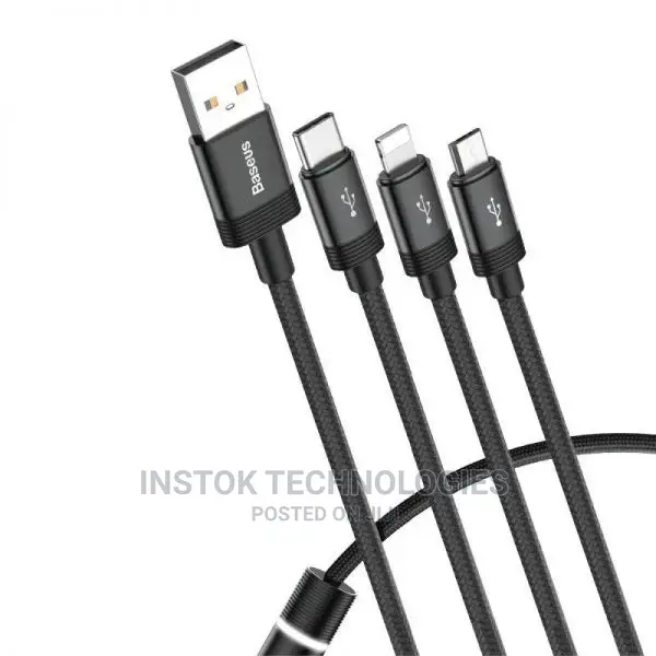 Baseus Data Faction USB Cable 3in1 Type C / Lightning / Micr