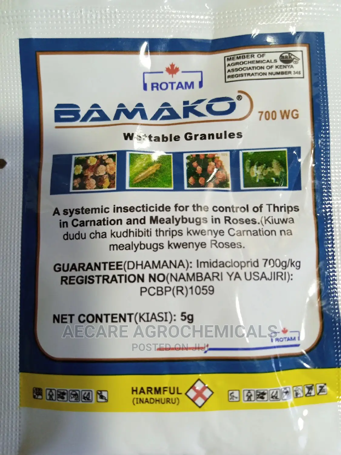 Bamako Pesticide 700wg 5gms