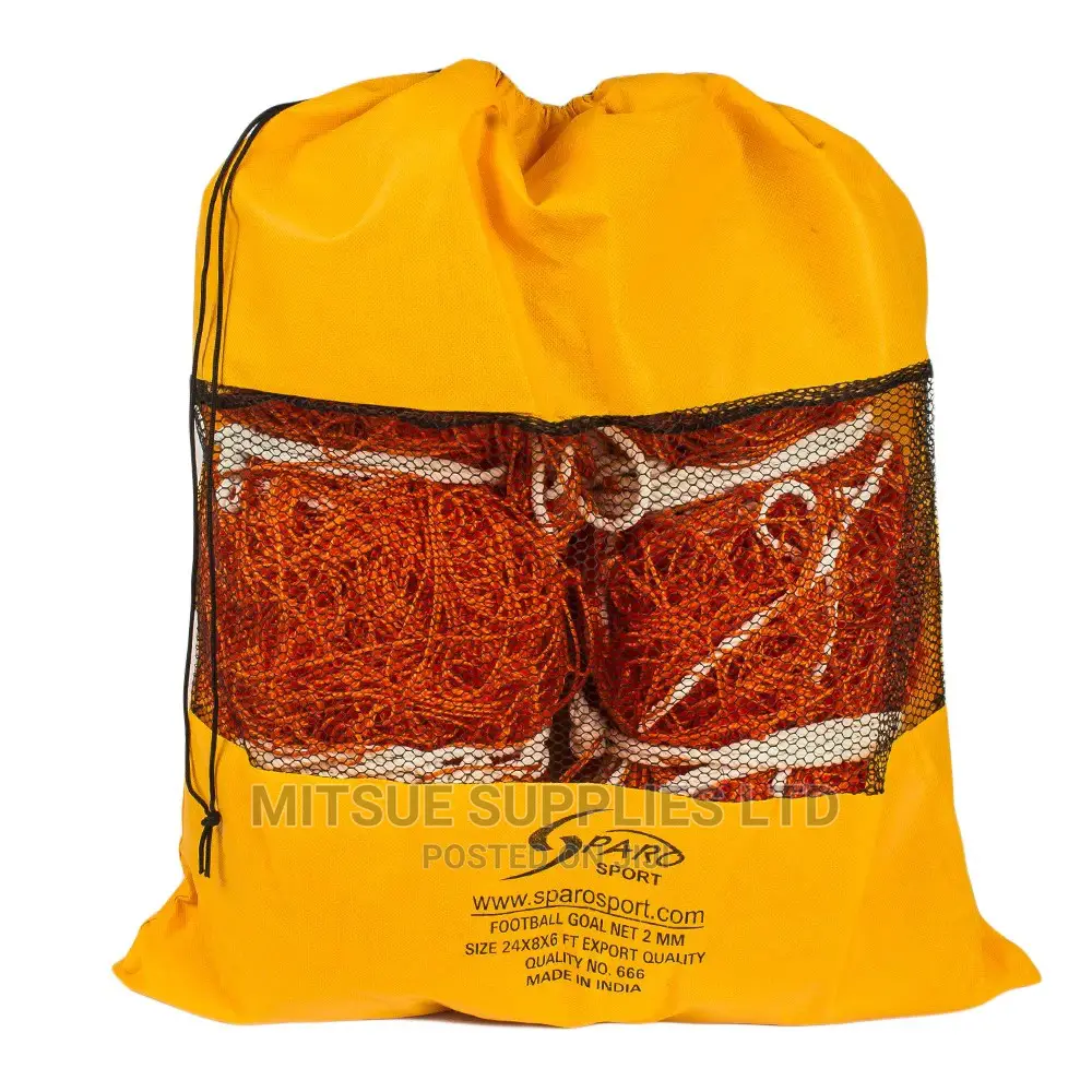 A Pair of Football Goalpost Net 24x8x6ft 1mm Thick