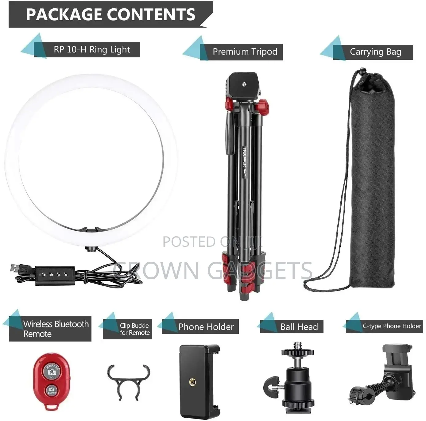 10 Inches Big LED Ring Light for Camera, Phone