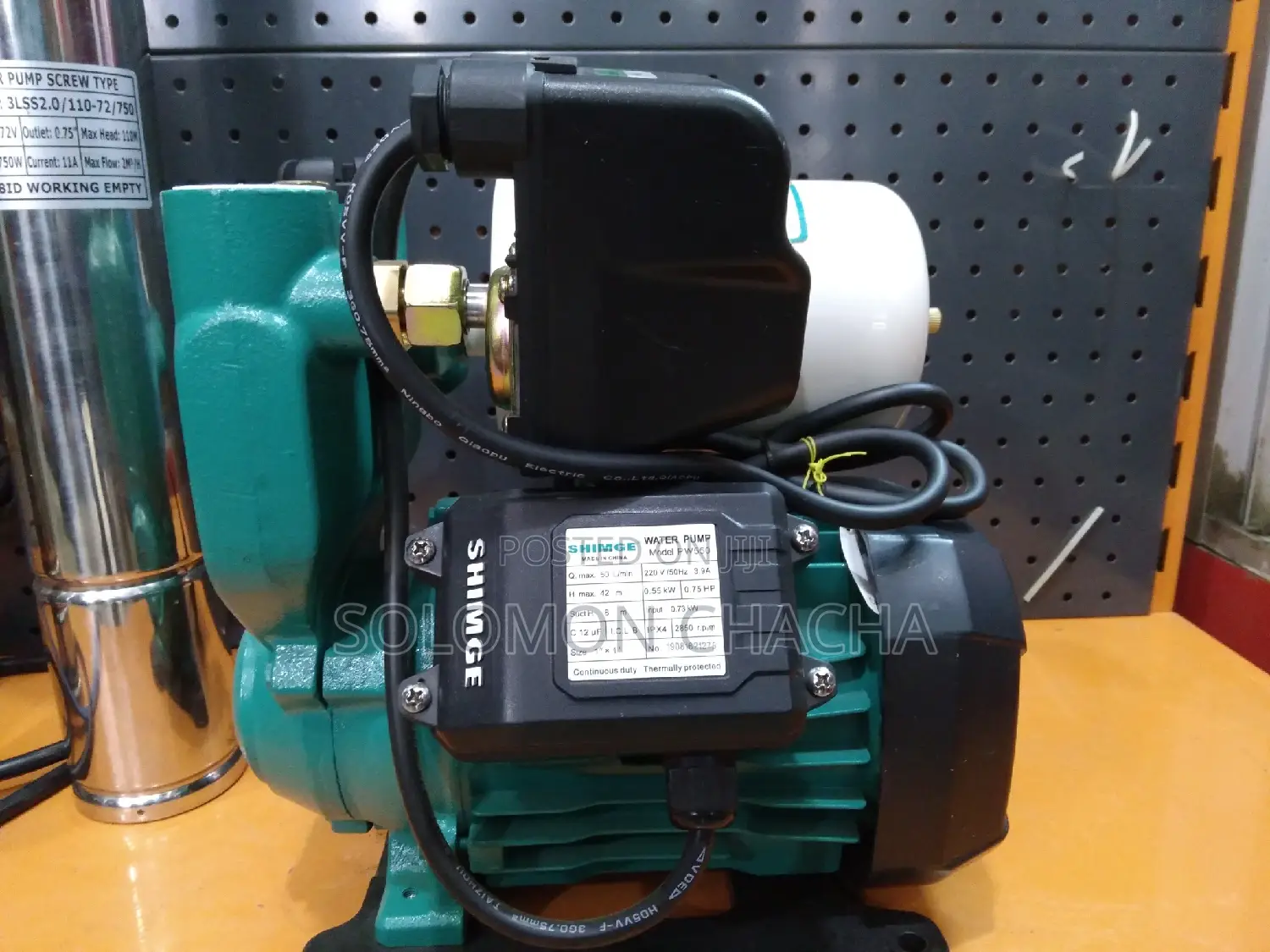 Shimge Pressure Tank Booster Pump 0.75hp 42m
