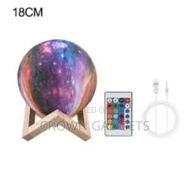 Oxyled Moon Lamp, 16 Colors 7.1 Inch 3D Print LED Galaxy Moo