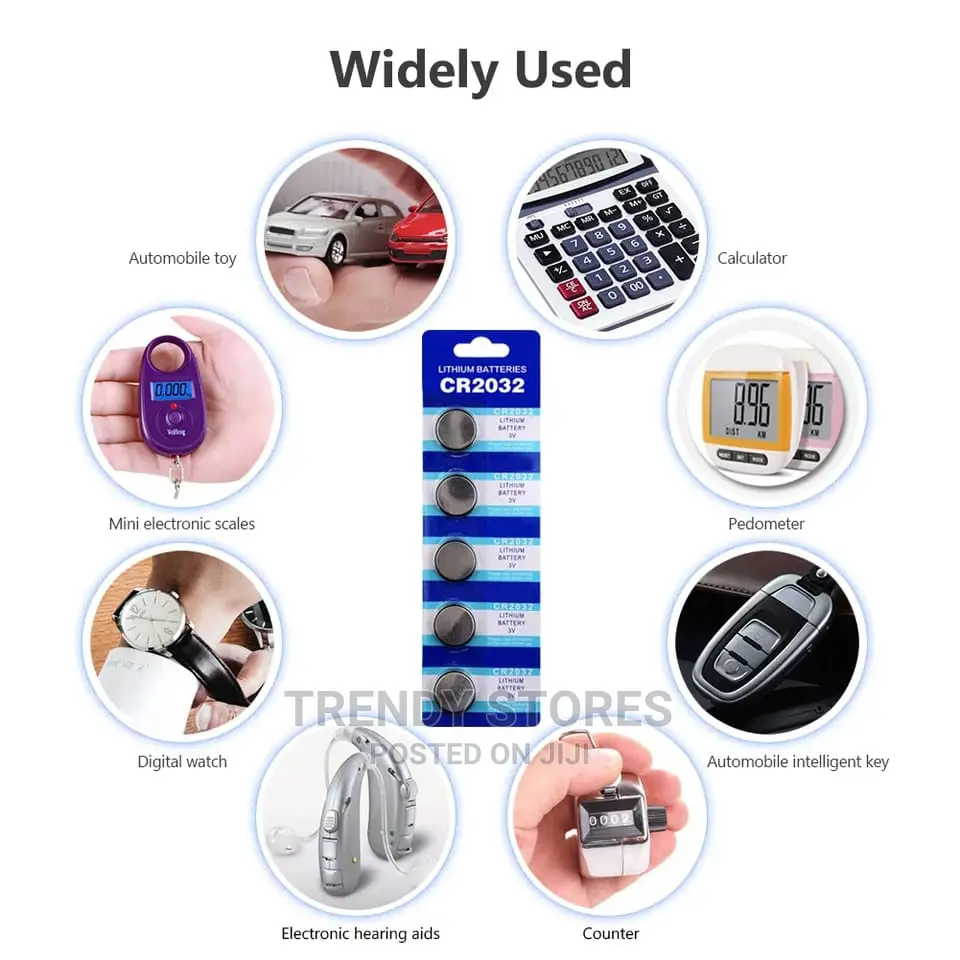 5pcs 3v Lithium Coin Battery Cr 2032