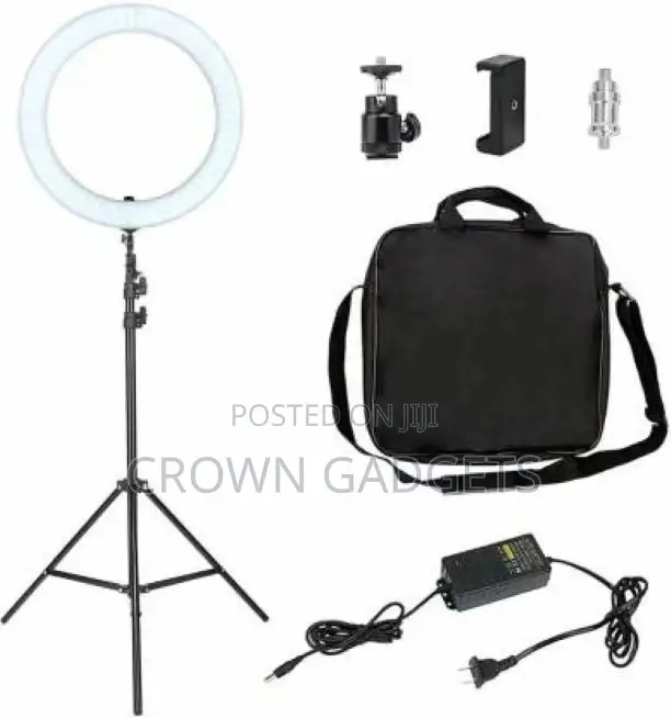 18 Inch LED Ring Light With Variable Intensity, 3200-5600k