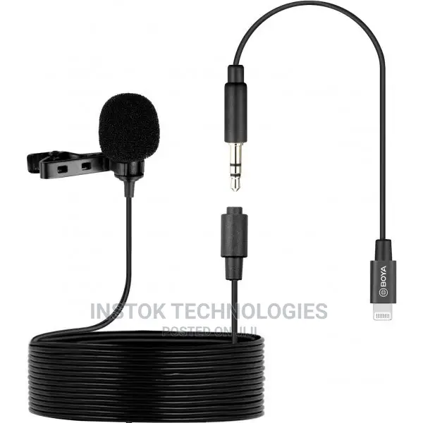 Boya By-M2 Clip-On Lavalier Lightning Microphone for Ios
