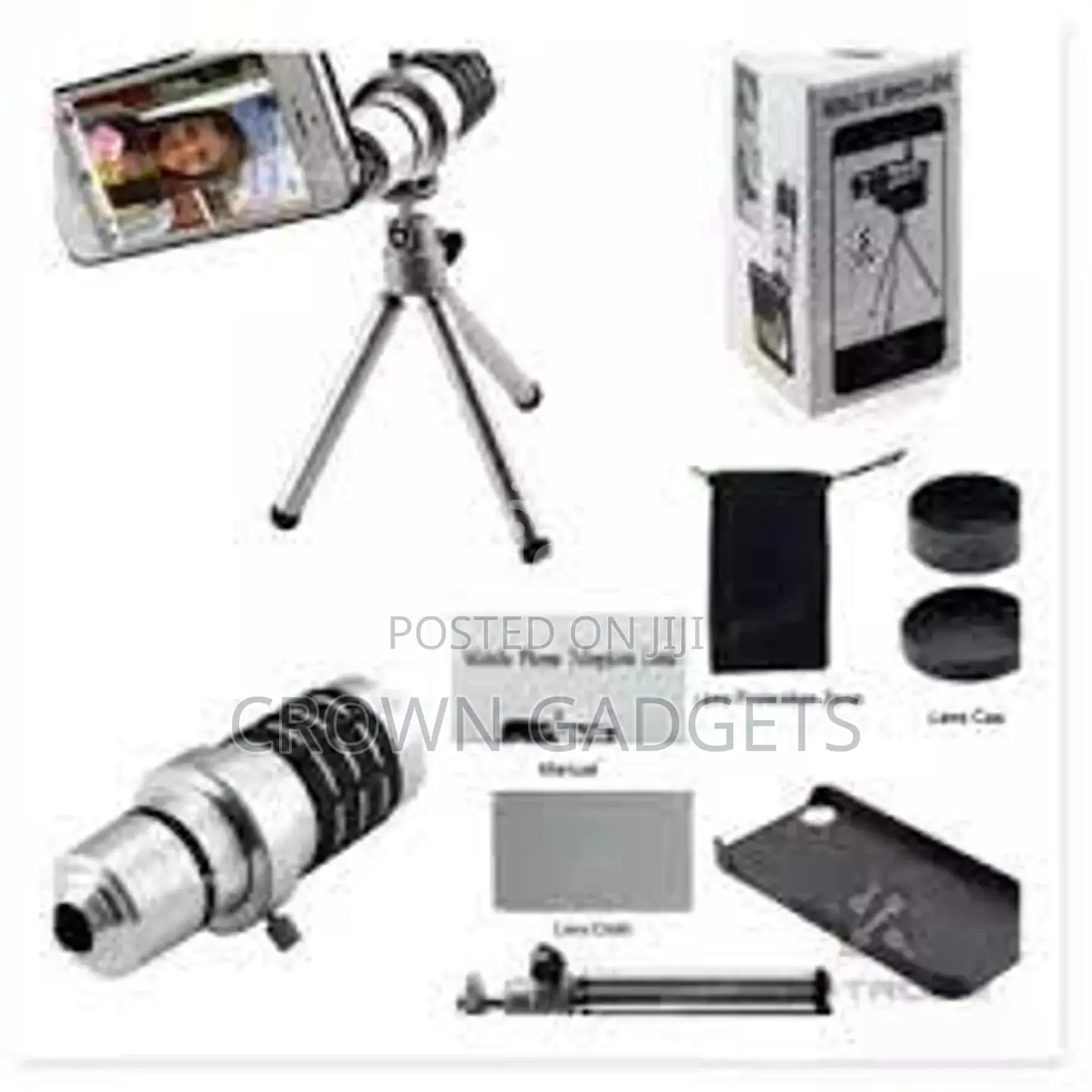 Universal 12X Zoom Mobile Phone Clip-On Telescope Camera Len
