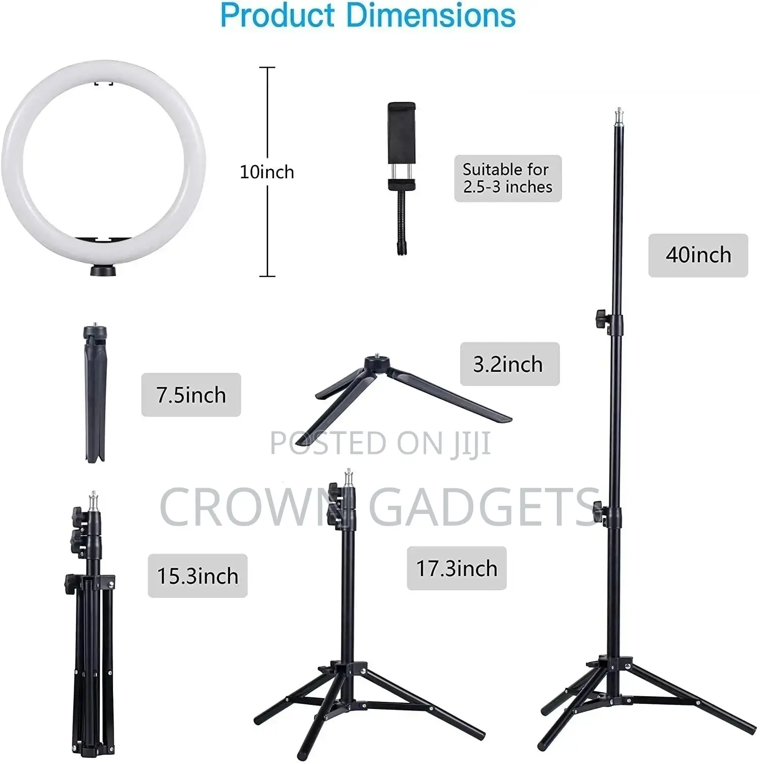 3000k-6000k Dimmable Selfie Ringlight for Youtube Video