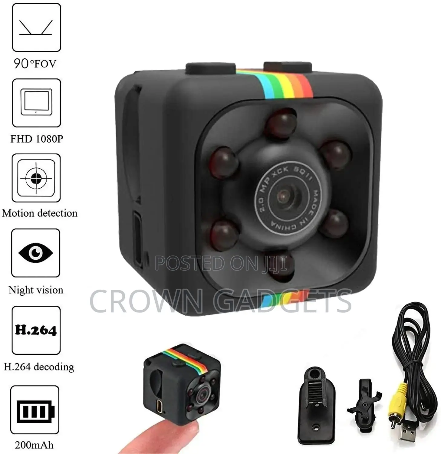 SQ11 Mini DV Camera HD 1080P Night Vision Wide Angle
