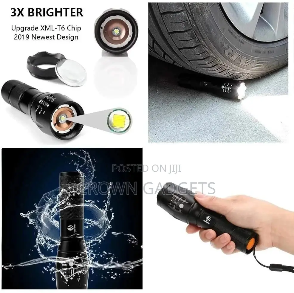 Amazing Tactical Flashlight Military Grade 5 Mode XML T6