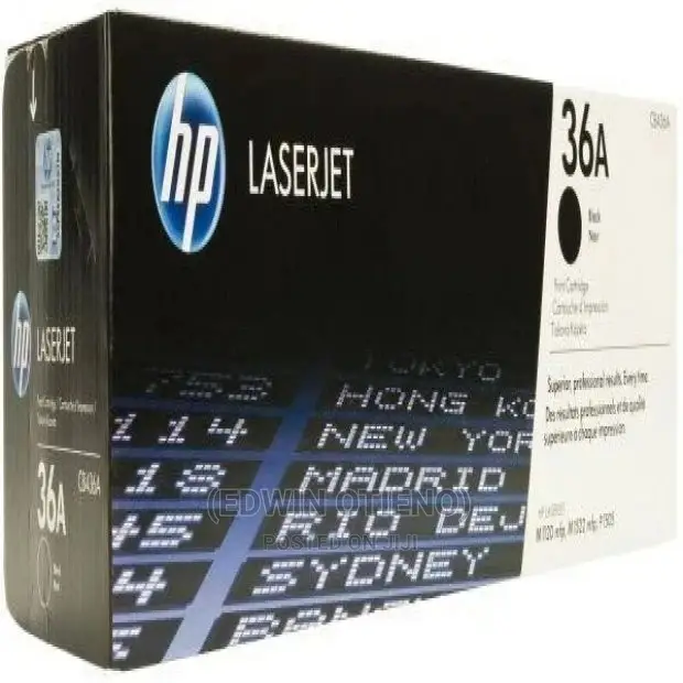 HP 36A Black Laserjet Toner Cartridge, CB436A
