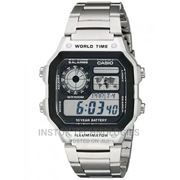 Casio Men's Ae-1200whd-1a Silver Stainless-Steel Quartz Watc