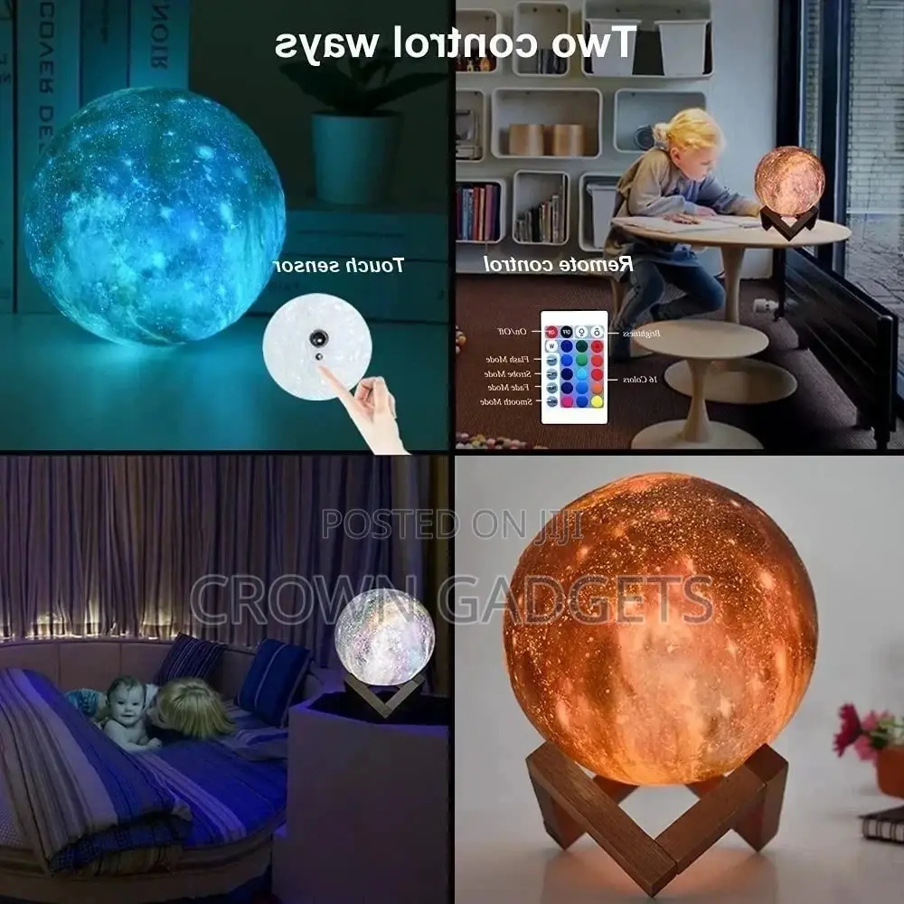 Moon Lamp, 16 Colors LED Night Light
