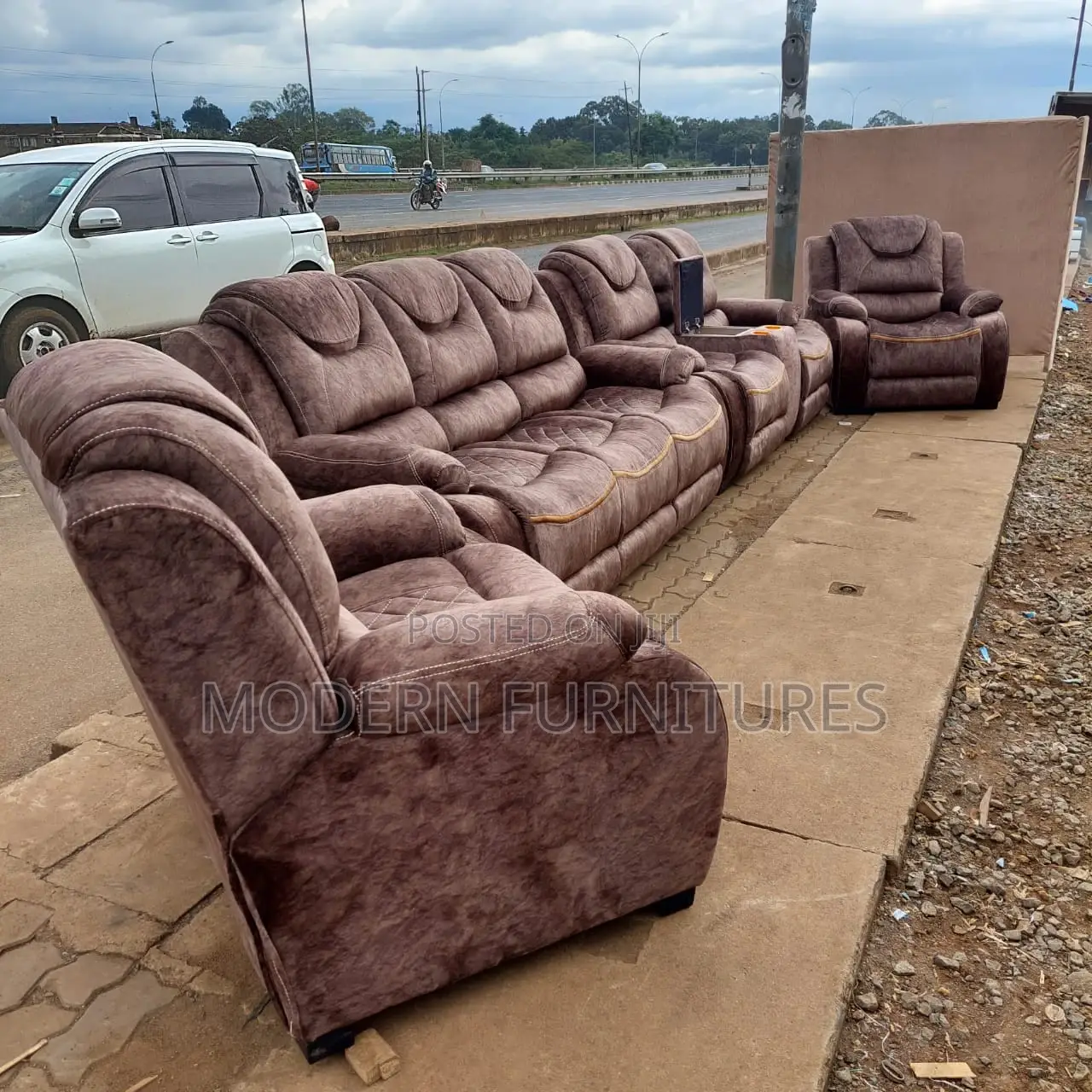 7 Seater Sub-Recliner Sofa