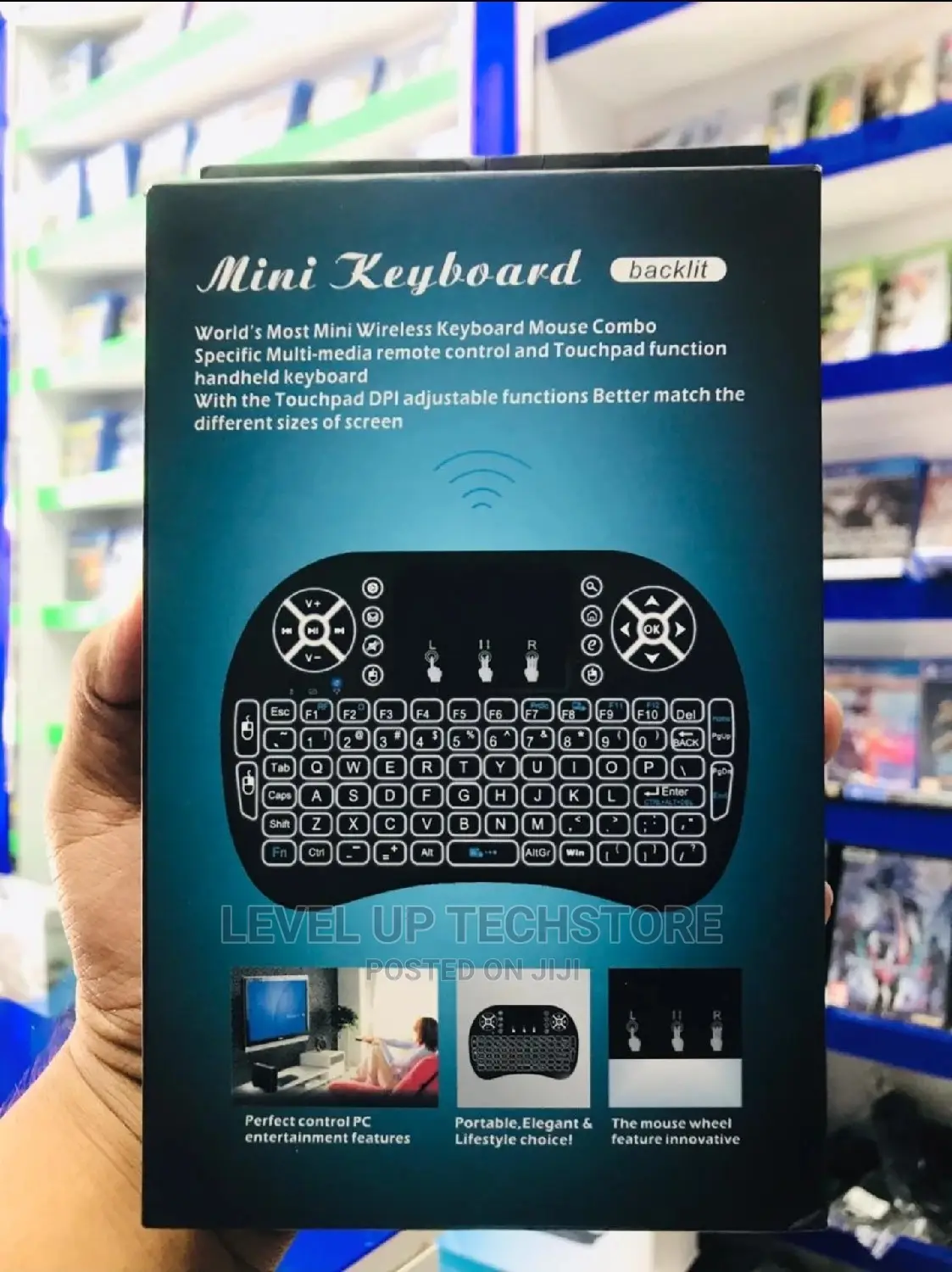 Backlit Wireless Mini Keyboard With Touchpad Mouse Combo.