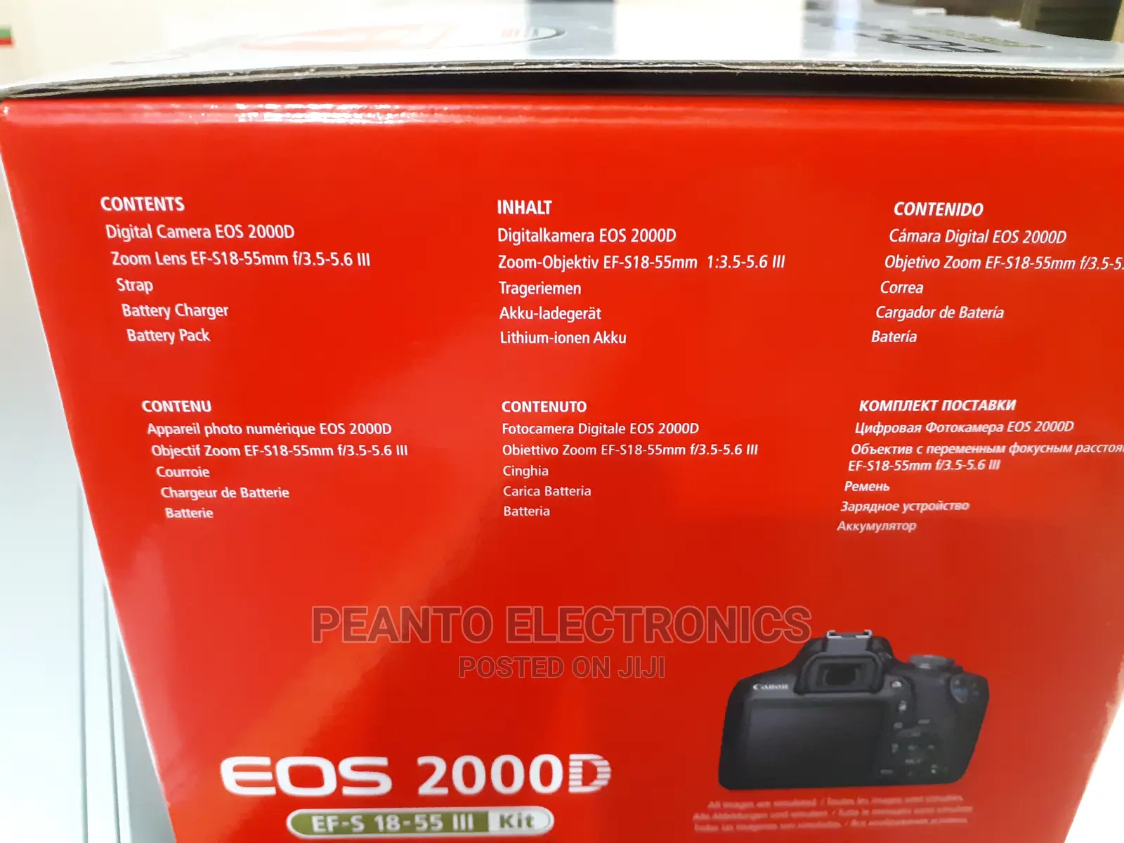 Canon Eos 2000d 24.1mp, Wi-Fi With 18-55 Lens