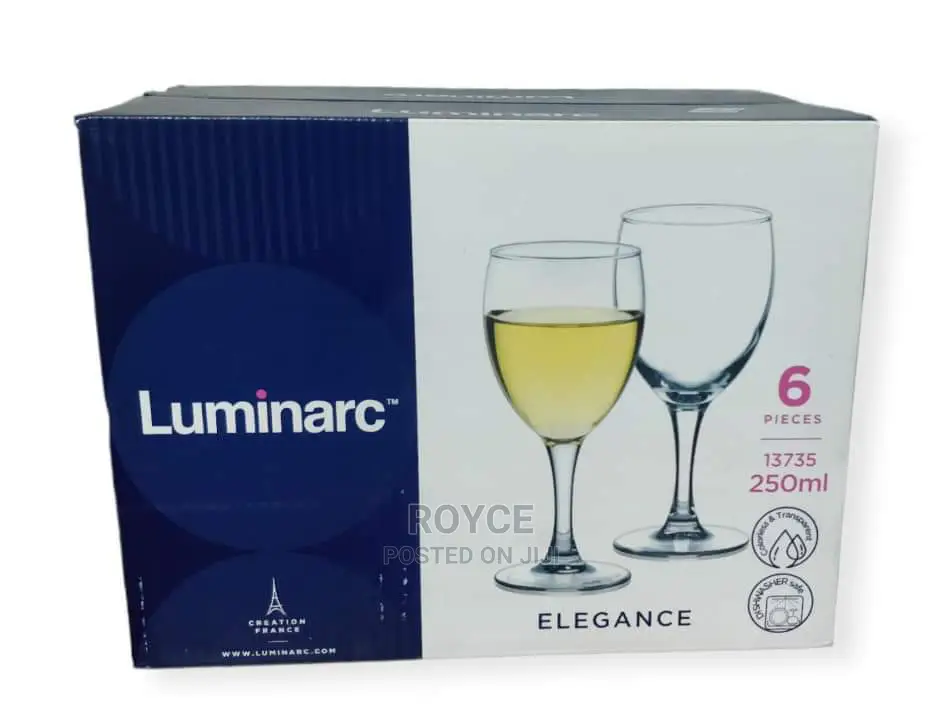 Luminarc 6pc Elegance Wine Glasses_250ml Each
