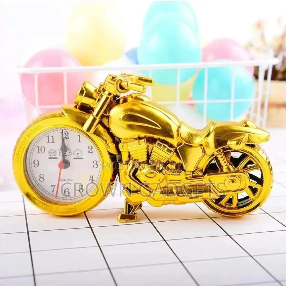 Motorbike Table Clock for Home Desktop Decor