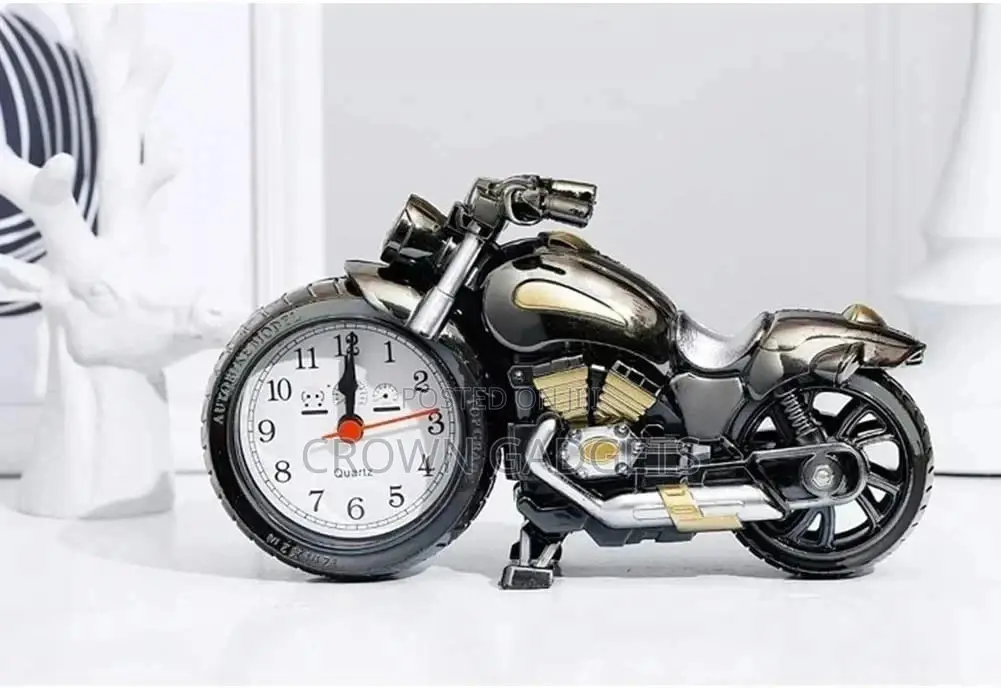 Motorcycle Motorbike Pattern Alarm Clock