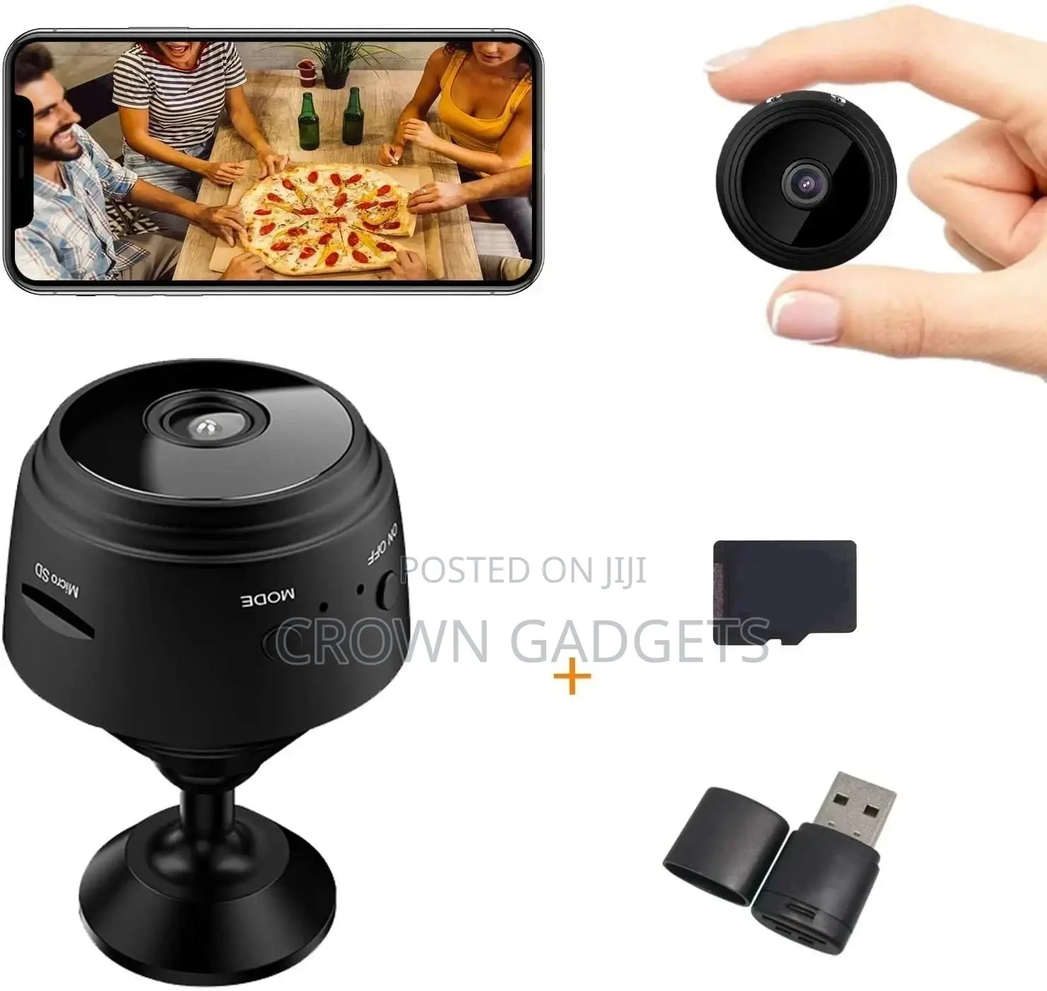 Mini A9 Spy Camera Wifi for Homesmall (Black)