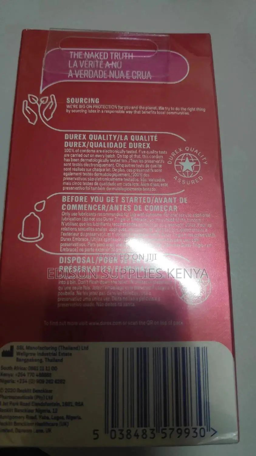Durex Fetherlite Condoms 12pack Intense Orgasmic Feeling