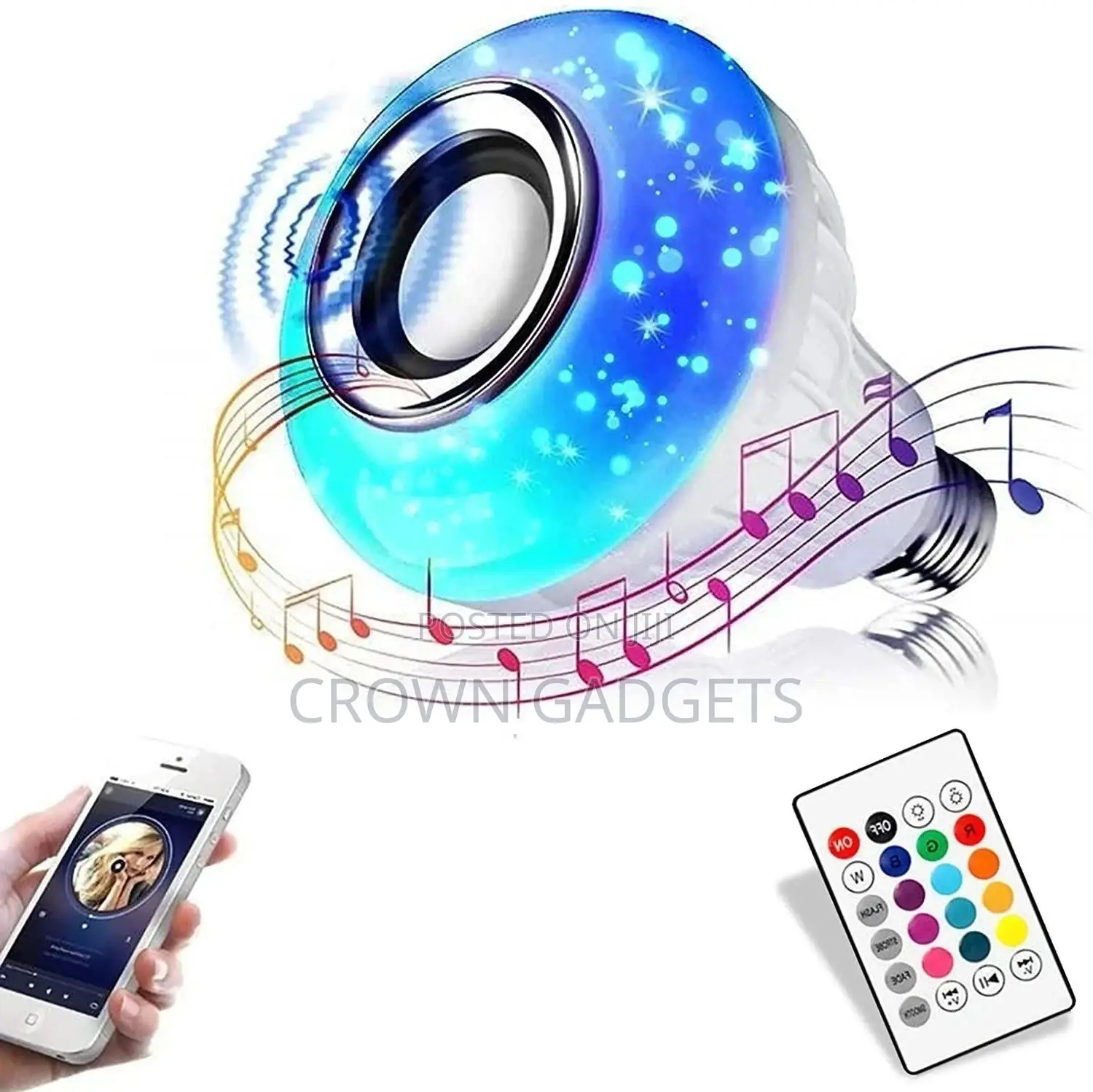 Generic LED Music Bulb With Bluetooth, Music Player for Home